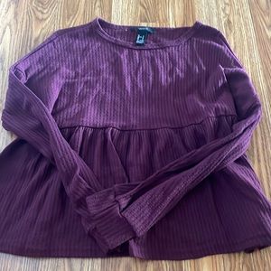 Forever 21 Purple Flare Shirt